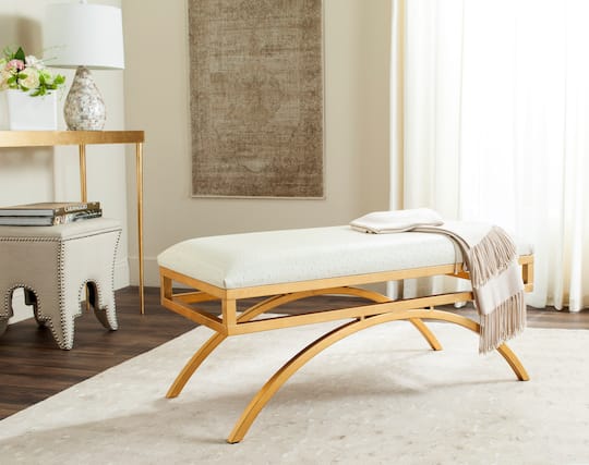 Moon Arc Bench in Creme &#x26; Gold